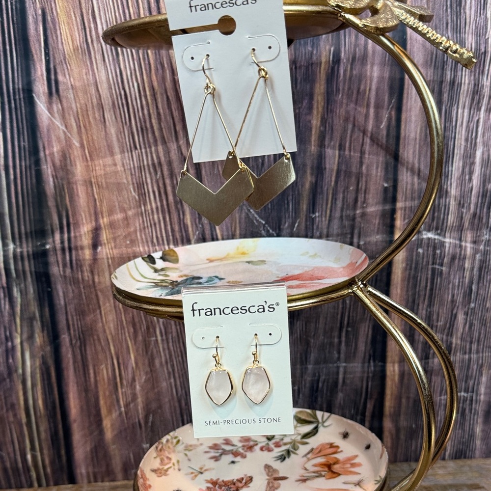 Francesca's Gold Tone Drop Earrings
